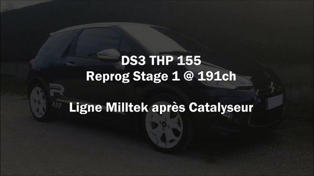 DS3 THP 155ch @ 191ch Stage 1 + Ligne Milltek après catalyseur