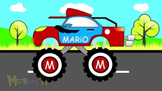 Mario Truck   Monster Trucks For Children   Mega Kids Tv