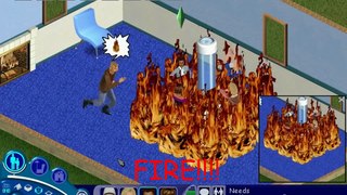 The Sims 1 - Oxygen Bar Fire Disaster
