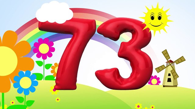 Bilingual Counting Numbers 71-80 english and spanish. Learning two languages for children