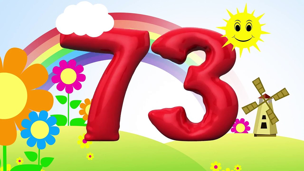 Bilingual Counting Numbers 71-80 english and spanish. Learning two languages for children
