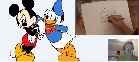 Speedpaint/ lets draw Disney : Mickey mouse N Donald Duck
