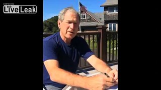 George Bush Ice Bucket Challenge.