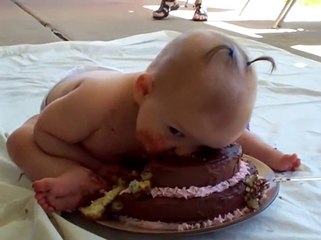 First Birthday Cake - Funny Baby