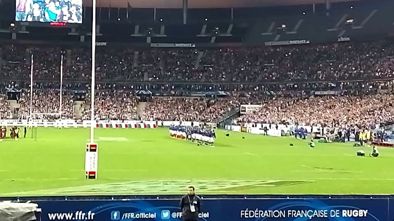 La Marseillaise a cappella à l'occasion du match de rugby France-Ecosse du 5 septembre 2015 au stade de France.