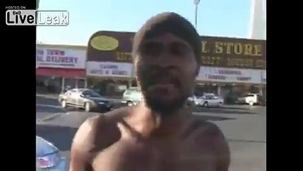 Crackhead Goes Crazy and Attacks Womans Car With a Crowbar
