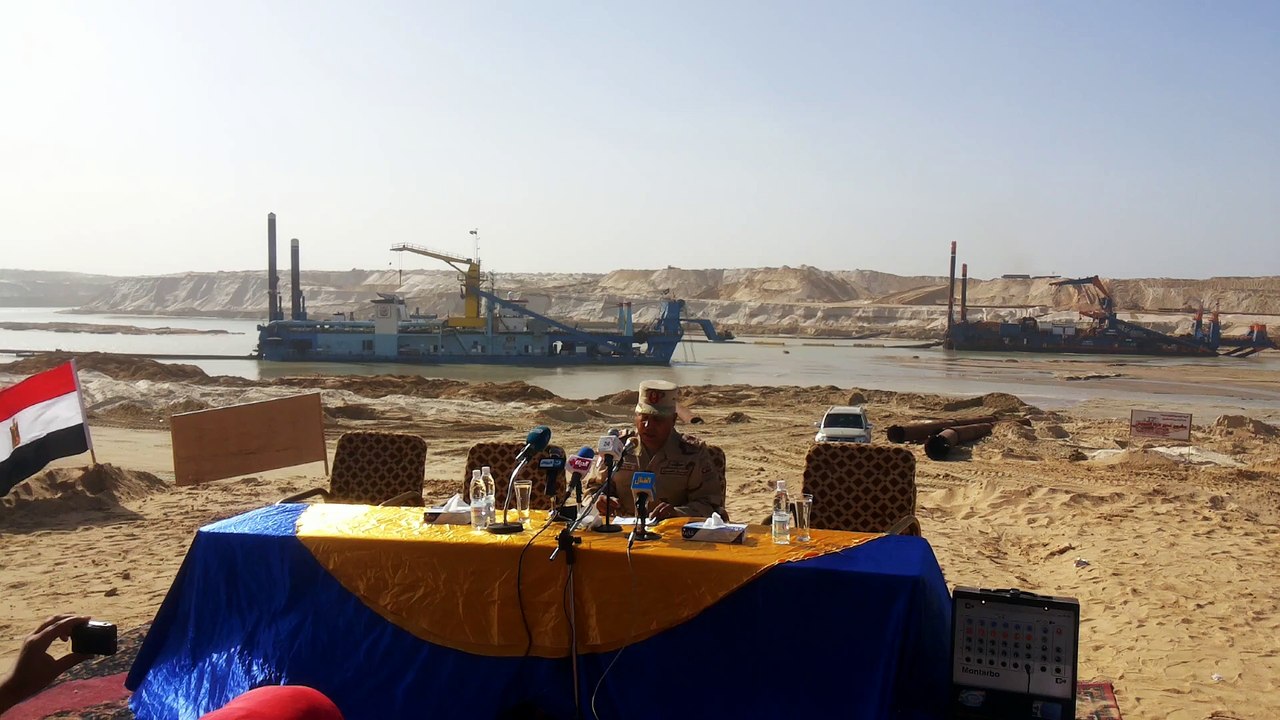 مؤتمر صحفى للواء كامل الوزير المشرف على قناة السويس الجديدة يناير2015