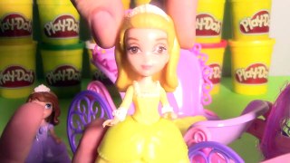Play Doh Sofia the First and Princess Amber Makeover with MLP based on Disney Cartoon   New Episode