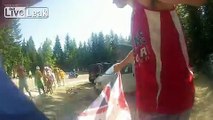 Cyclist stops mid race to confront booing spectators at the Tour De France