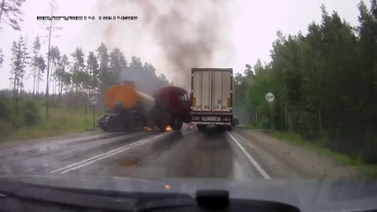 No, this isn't a movie - it's a real car crash