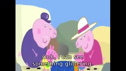 Learning english with Peppa Pig Cartoon - Rock Pools with subtitle