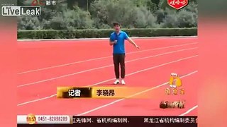 China builds square cornered running track