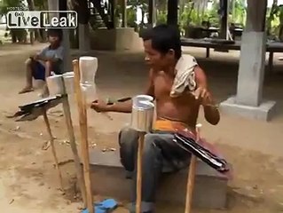 Visually impaired guy play music