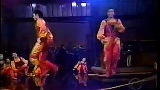 Chinese jumprope acrobats on Late Show studio performance