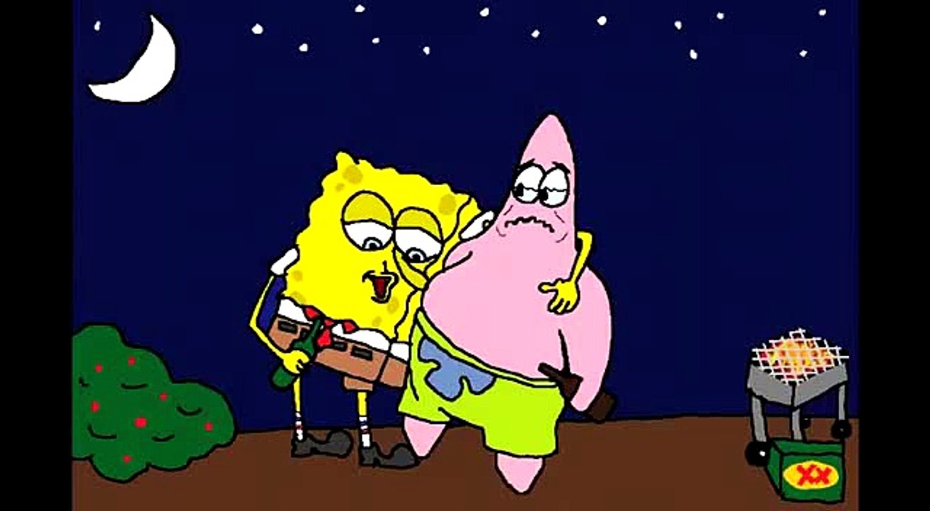 Sponge bob and Patrick DRUNK Bob Esponja cartoon Espagnola 2014