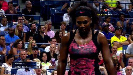 Serena Williams Comeback, US Open 2015 vs Matek-Sands