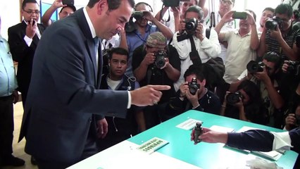 Candidatos votan en Guatemala