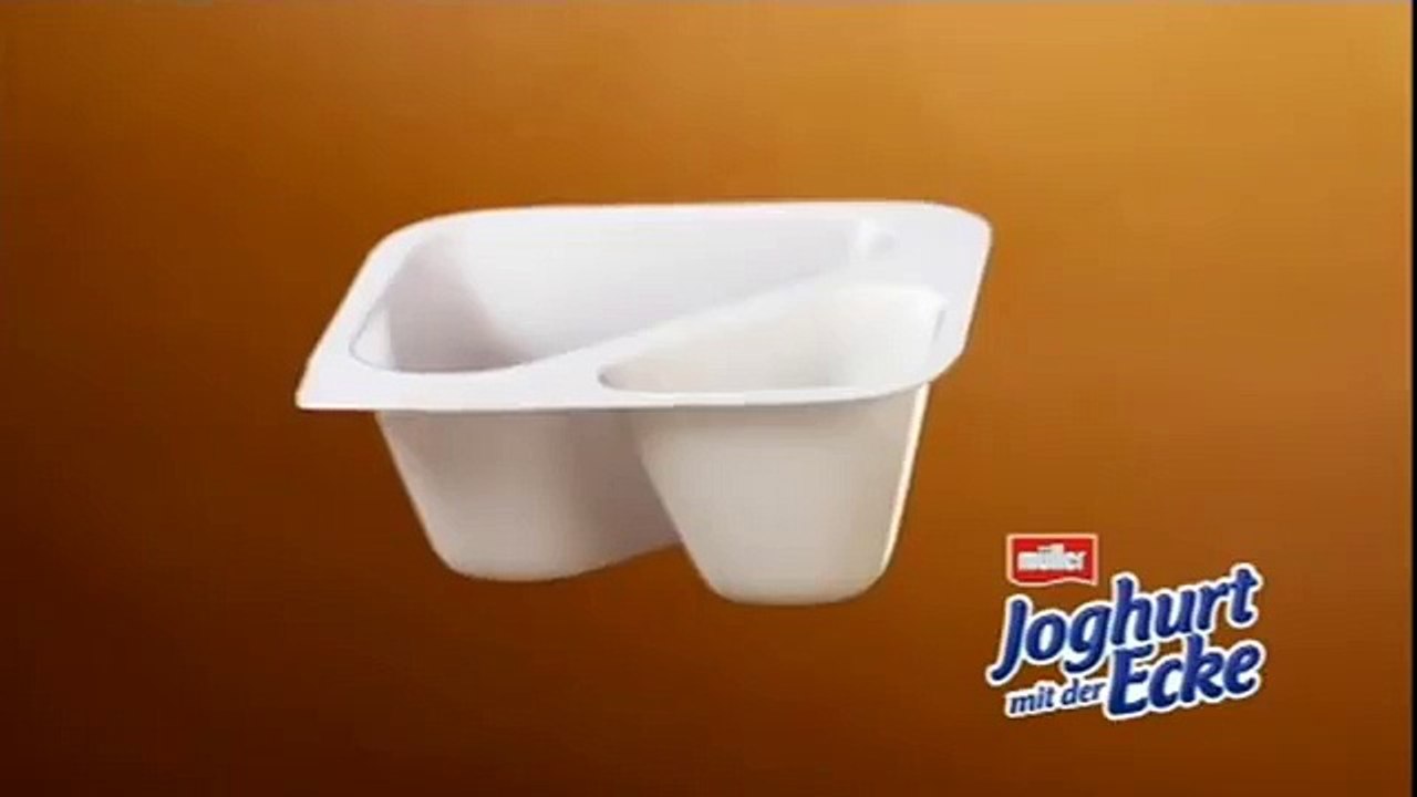 Der Joghurt mit der Ecke - Waffelwürfel - Werbung