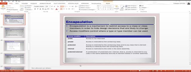 Nesne Yonelimli Programlama (Object Oriented Programming) Part 3