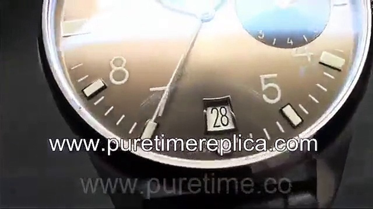 Swiss replica watches replica IWC Big Pilot 5004 SS Grey Superlumed Dial on Black Leather Strap A25J