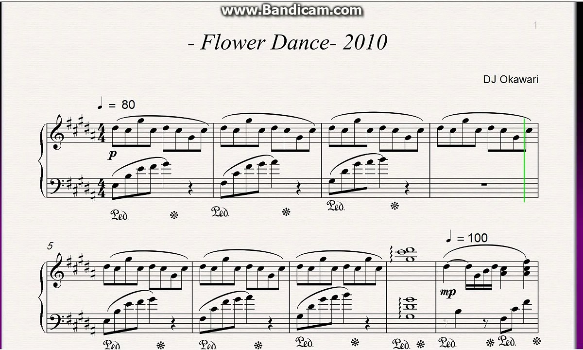 Dj Okawari Flower Dance 10 Piano Arrangement Video Dailymotion