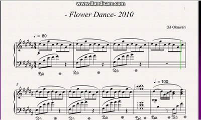 DJ Okawari - Flower Dance - 2010  piano  arrangement