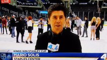 Woman in Heels Slips on Ice And Falls Hard After Kings Game