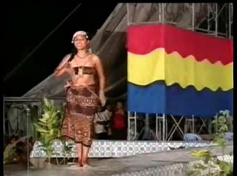 Contestant talent show in the Miss Kiribati 2005