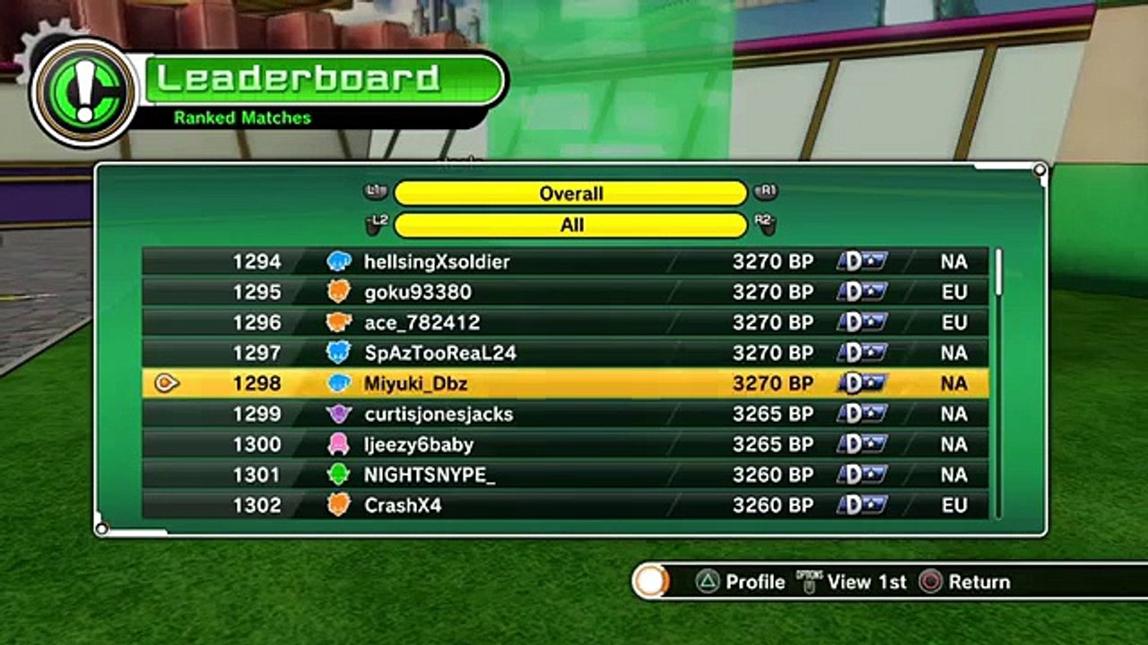 Rank #1 in World Tournament 3 (PS4 NA)