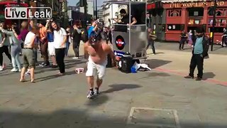 Crazy Camden guy dances to spice girls wannabe - DJ Stop
