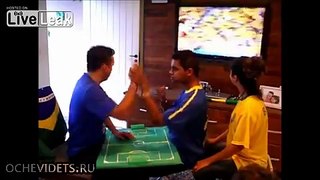 How to show football game to a blind and deaf guy.