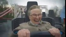 JUST AWESOME! 78-Year-Old Grandma Rides A Roller Coaster For The First Time!