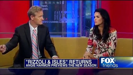 Angie Harmon on Fox & Friends - Wardrobe Malfunction!