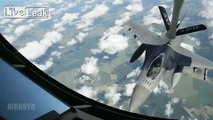 F-16s Aerial Refueling Over The Baltics