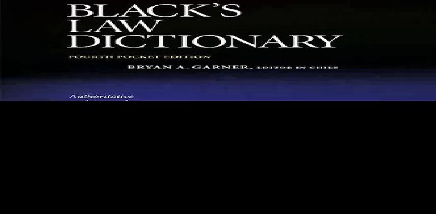 Blacks Law Dictionary Pocket Edition 4th