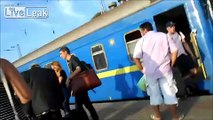 Ukrainian nationalist beats Ukrainian guy who came from the South East of Ukraine