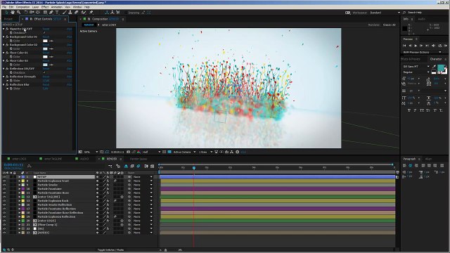 After Effects Tutorial - Particle Splash Logo Reveal Customization