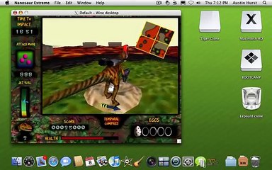 Nanosaur Extreme running on an Intel Mac [CrossOver Port]