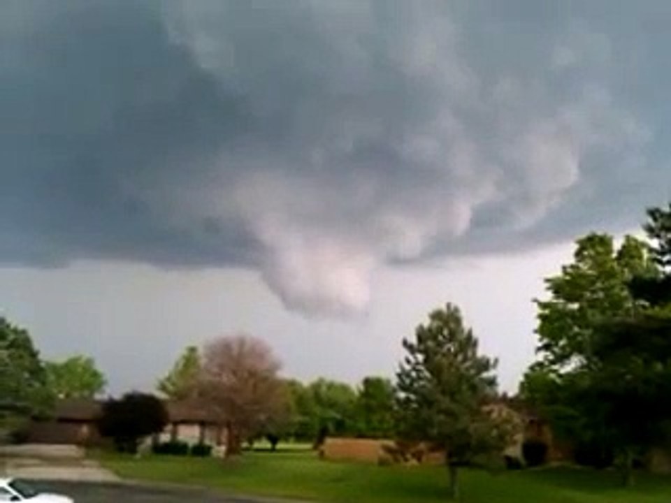 Funnel Cloud forming near the east side of Lake Shawnee