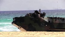 Marines Drive Amphibious Assault Vehicles
