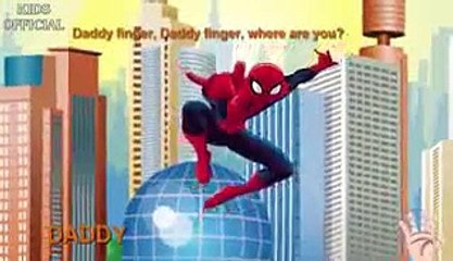 Cartoons for children Finger Family Spiderman Nursery rhymes Daddy Finger song