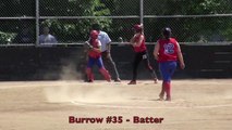 Gets Hit vs American Pastime. Fast Pitch Travel Softball Showcase. Emily Burrow Class of 2017