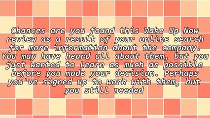 Wake Up Now Review - Is There Confidence For Achieving Success?