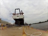 Launching a ship on the water,MEGA FAIL!!