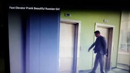Fast Elevator Prank Beautiful Girl Hidden Cam