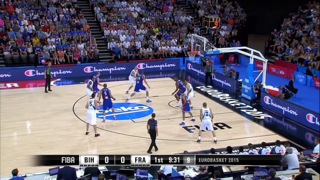 Contre énorme de Rudy Gobert contre la Bosnie (EuroBasket 2015)