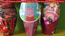 3 Huevos Sorpresa GIGANTES de Peppa Pig, Disney-Pixar Cars 2 y Princesas Disney
