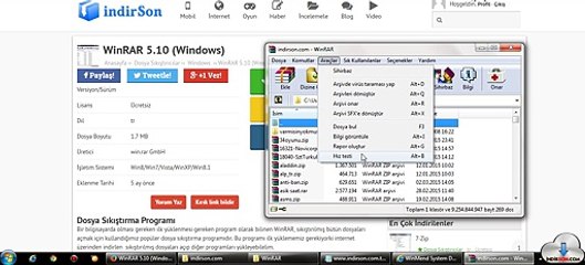 WinRAR dosya sıkıştırma kurulum