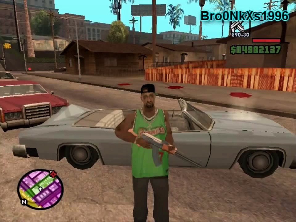 loquendo GTA san andreas CJ y su banda vs los ballas y vagos