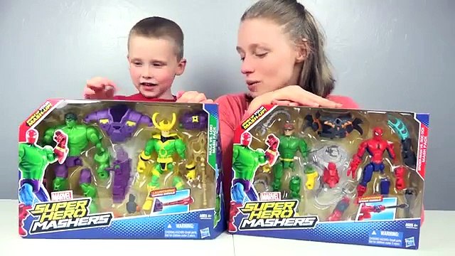 Marvel Avengers Super Hero Mashers The Hulk vs Loki & Spider Man vs Doc Ock